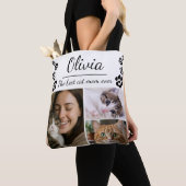 Custom Best Cat Mom Photo Collage Tote Bag  (Dichtbij)