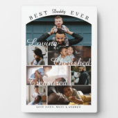 Custom Best Dad Ever Family Photo Collage Keepsake Fotoplaat (voorkant)