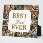 Custom Best Dad Ever Family Photo Collage Keepsake Fotoplaat (Zijkant)