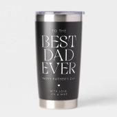 Custom Best Dad Ever Modern Vaderdag Elegant Geïsoleerde Drinkbeker (Links)
