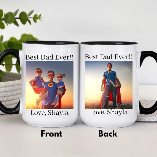 Custom Best Dad Ever Superhero Father's Day  Mok