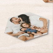 Custom Best Dad Ever Vaders Day Foto Kartonnen Onderzetters (Schuin)