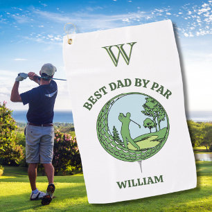 Custom Best Dad van Par Gepersonaliseerde Mannen Golfhanddoek