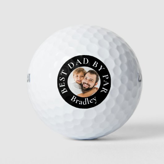 Custom Best Dad van Par Photo Golfballen (Voorkant)