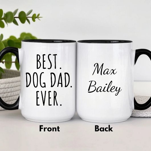 Custom Best Dog Dad Ever Mug for Pet Parents Mok