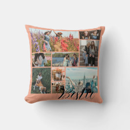 Custom Best Friend Photo Collage Gift voor Besties Kussen