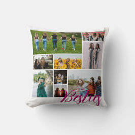Custom Best Friend Photo Collage Gift voor Besties Kussen