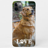 Custom Best Friend Photo Love Heart Paw Print Text iPhone Hoesje (Achterkant)