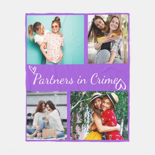 Custom Best Friend Photo Throw Keepsake Gift Fleece Deken (Voorkant)