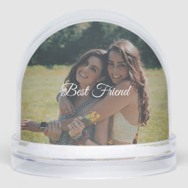 Custom “Best Friend” Snow Globe – Your Own Photo Sneeuwbol