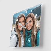 Custom Best Friends Afbeelding Vierkante Klok (Hoek)