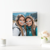 Custom Best Friends Afbeelding Vierkante Klok (Huis)