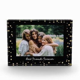 Custom Best Friends BFF Besties Foto Zwart Goud