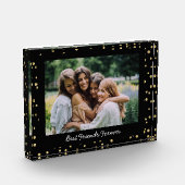 Custom Best Friends BFF Besties Foto Zwart Goud (Links)