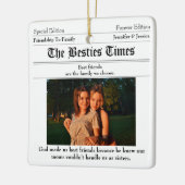Custom Best Friends Krant 2 Foto Keramisch Ornament (Links)