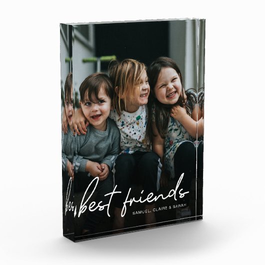 Custom Best Friends Personalized kids Friendship Fotoblokken (Links)