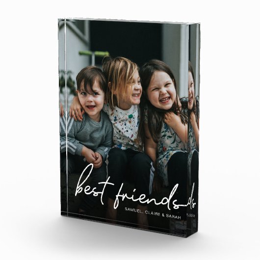 Custom Best Friends Personalized kids Friendship Fotoblokken (Rechts)