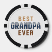Custom Best Grandpa Ever Photo Poker Chips (Voorkant)