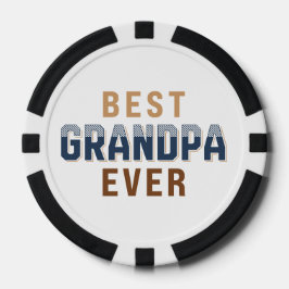 Custom Best Grandpa Ever Photo Poker Chips