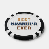 Custom Best Grandpa Ever Photo Poker Chips (Enkel)