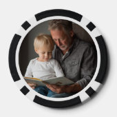 Custom Best Grandpa Ever Photo Poker Chips (Achterkant)