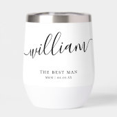 Custom Best Man Groomsman Groom Script Kalligrafie (Achterkant)