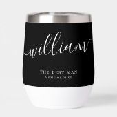 Custom Best Man Groomsman Groom Script Kalligrafie (Achterkant)