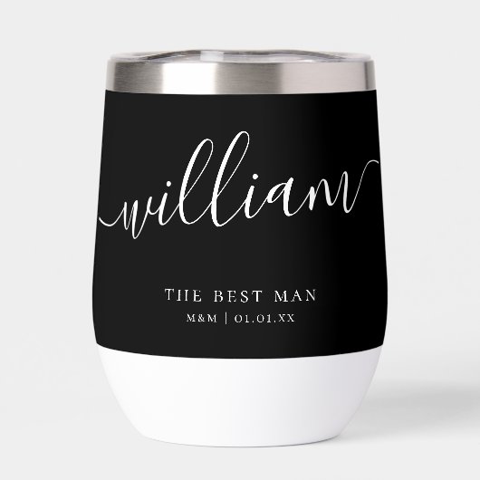 Custom Best Man Groomsman Groom Script Kalligrafie (Achterkant)