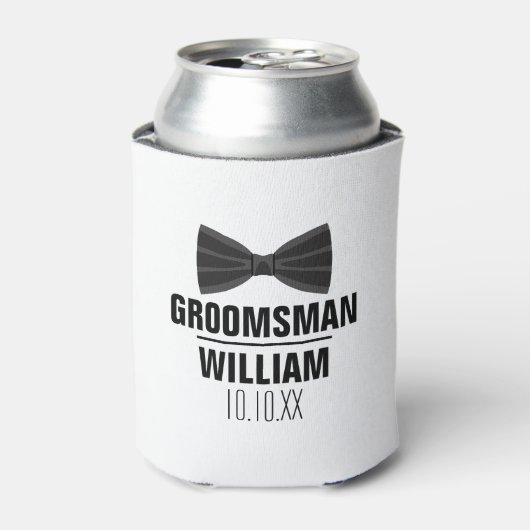 Custom Best Man Groomsman Weddenschap Blikjeskoeler (Blikje Voorkant)
