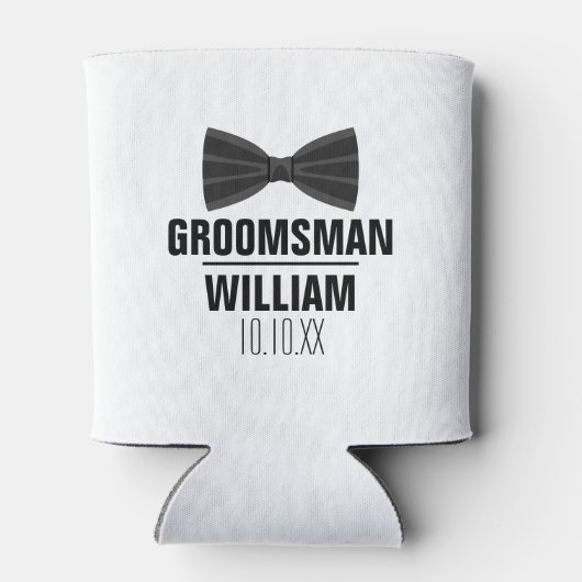 Custom Best Man Groomsman Weddenschap Blikjeskoeler (Achterkant)