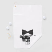 Custom Best Man Groomsman Weddenschap Golfhanddoek (Insitu)