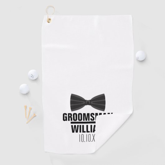 Custom Best Man Groomsman Weddenschap Golfhanddoek (Insitu)