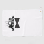 Custom Best Man Groomsman Weddenschap Golfhanddoek (Horizontaal)