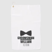 Custom Best Man Groomsman Weddenschap Golfhanddoek (Voorkant)