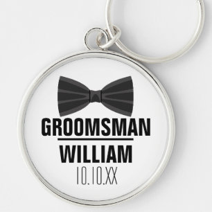 Custom Best Man Groomsman Weddenschap Sleutelhanger