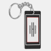 Custom Best Man Monogram Sleutelhanger (Voorkant Links)