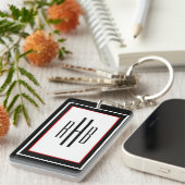 Custom Best Man Monogram Sleutelhanger (Voorkant Rechts)