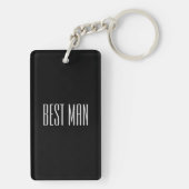 Custom Best Man Monogram Sleutelhanger (achterkant)