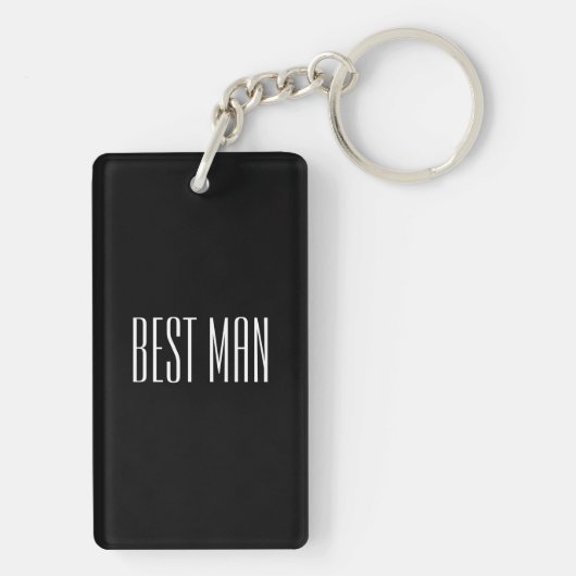 Custom Best Man Monogram Sleutelhanger (achterkant)
