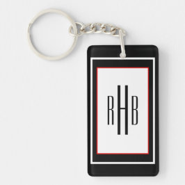 Custom Best Man Monogram Sleutelhanger