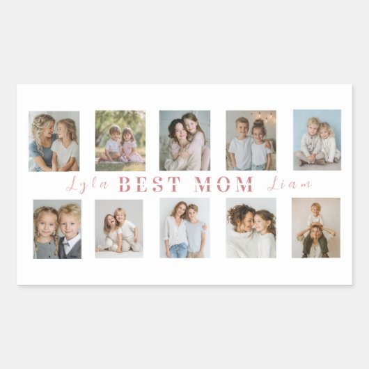 Custom Best Mom Sticker | Mother's Day Gift (Voorkant)