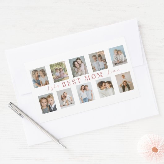 Custom Best Mom Sticker | Mother's Day Gift (Envelop)