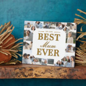Custom Best Mum Ever Family Photo Collage Keepsake Fotoplaat (Zijkant)