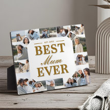 Custom Best Mum Ever Family Photo Collage Keepsake