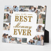 Custom Best Mummy Ever Family Photo Collage Gift Fotoplaat (Zijkant)