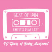 Custom Best of 1984 40e verjaardag cassette T-shirt