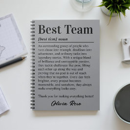 Custom Best Team Appreciation Employee Thank You Notitieboek