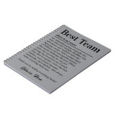 Custom Best Team Appreciation Employee Thank You Notitieboek (Linkerzijde)