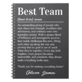 Custom Best Team Definition Employee Appreciation Notitieboek (Voorkant)