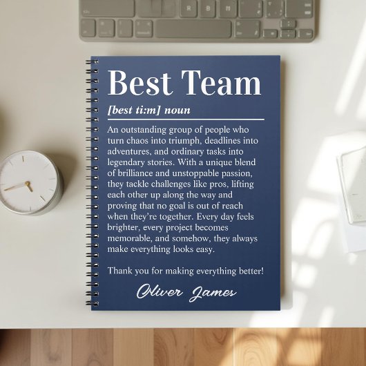 Custom Best Team Definition Employee Appreciation Notitieboek